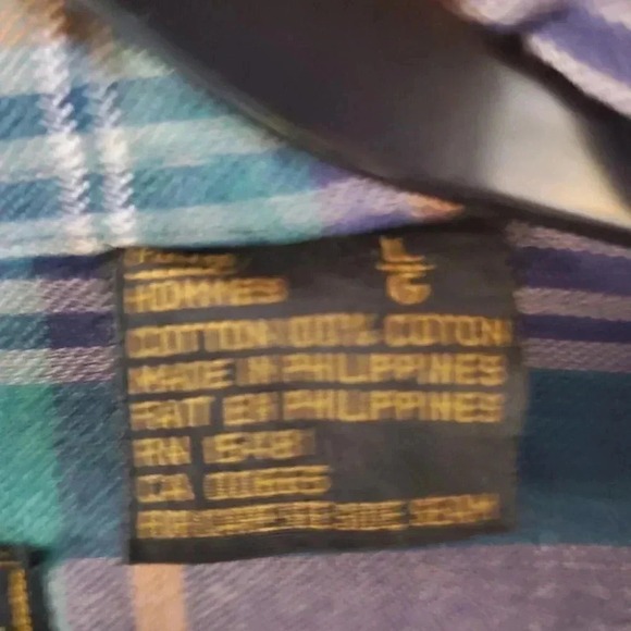 Eddie Bauer Bainbridge Flannel Plaid Long Sleeve Button Up Shirt Mens L - Picture 7 of 9